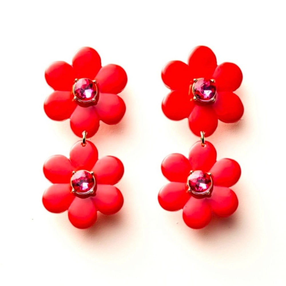 kate spade Red Flower Earrings